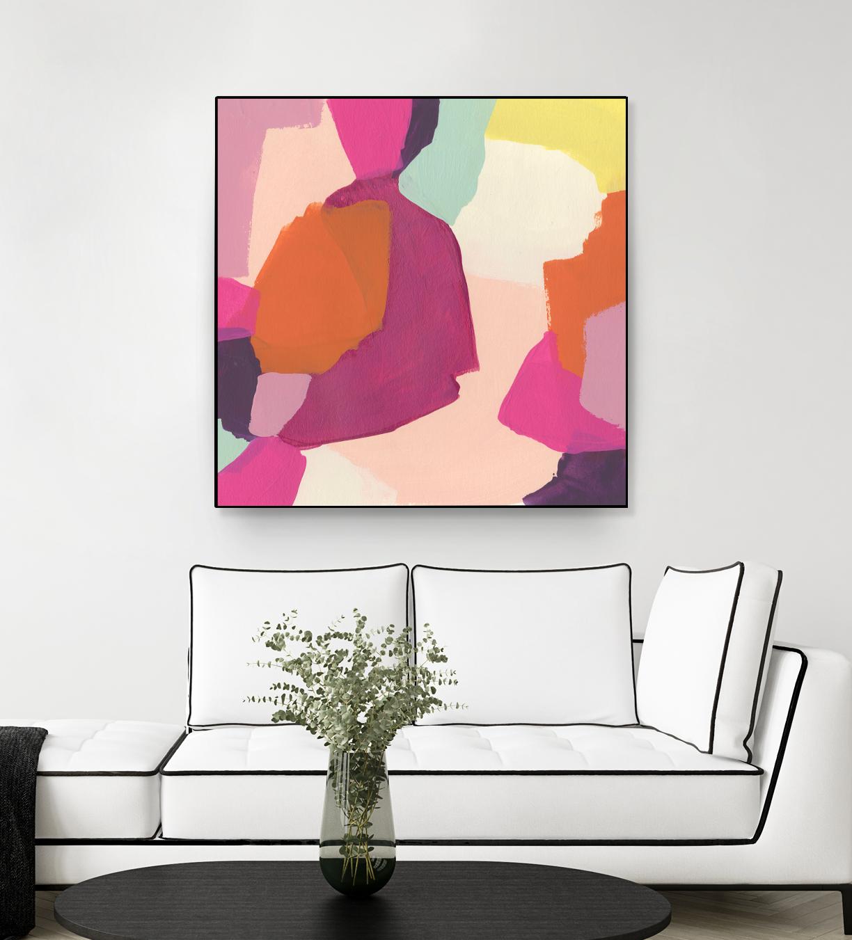 Pink Slip I by June Erica Vess on GIANT ART - brights abstract