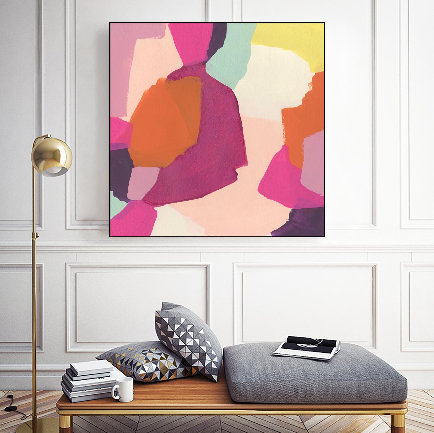 Pink Slip I by June Erica Vess on GIANT ART - brights abstract