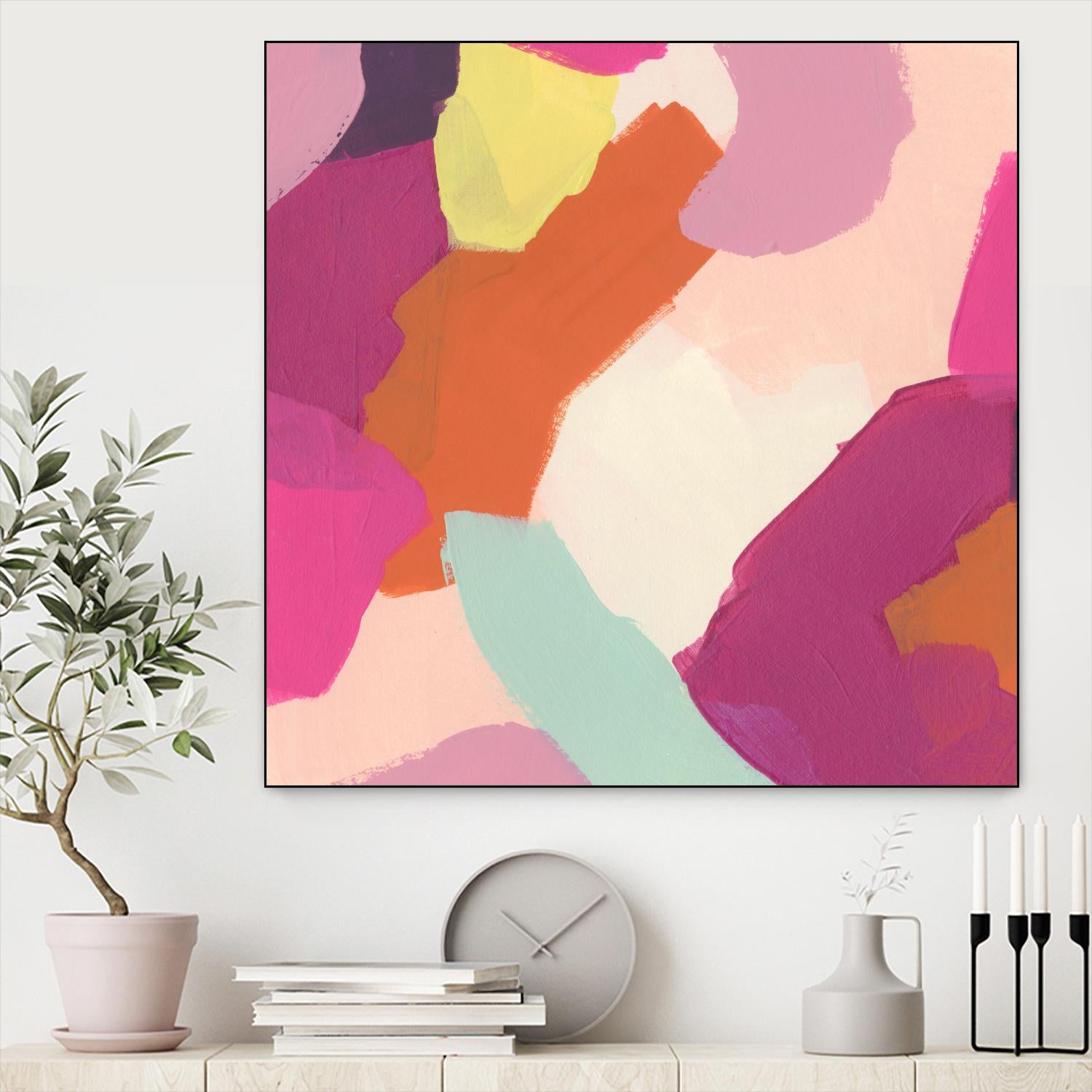Pink Slip IV by June Erica Vess on GIANT ART - brights abstract