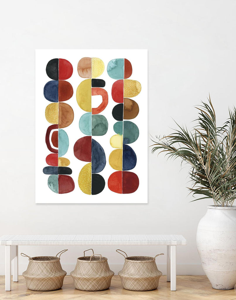Midcentury Sunrise II by Grace Popp on GIANT ART - brights abstract
