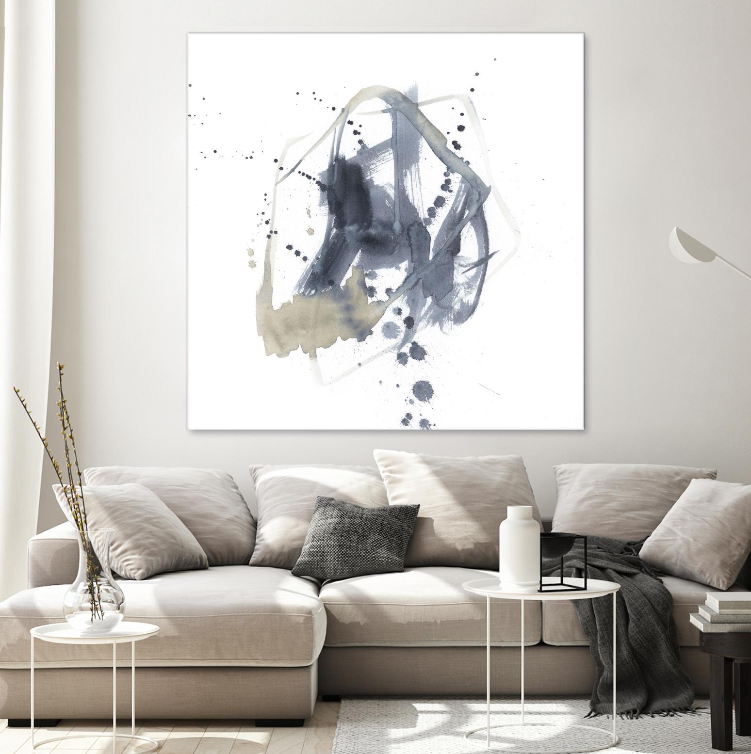 Off Center I by Jennifer Goldberger on GIANT ART - neutral abstract