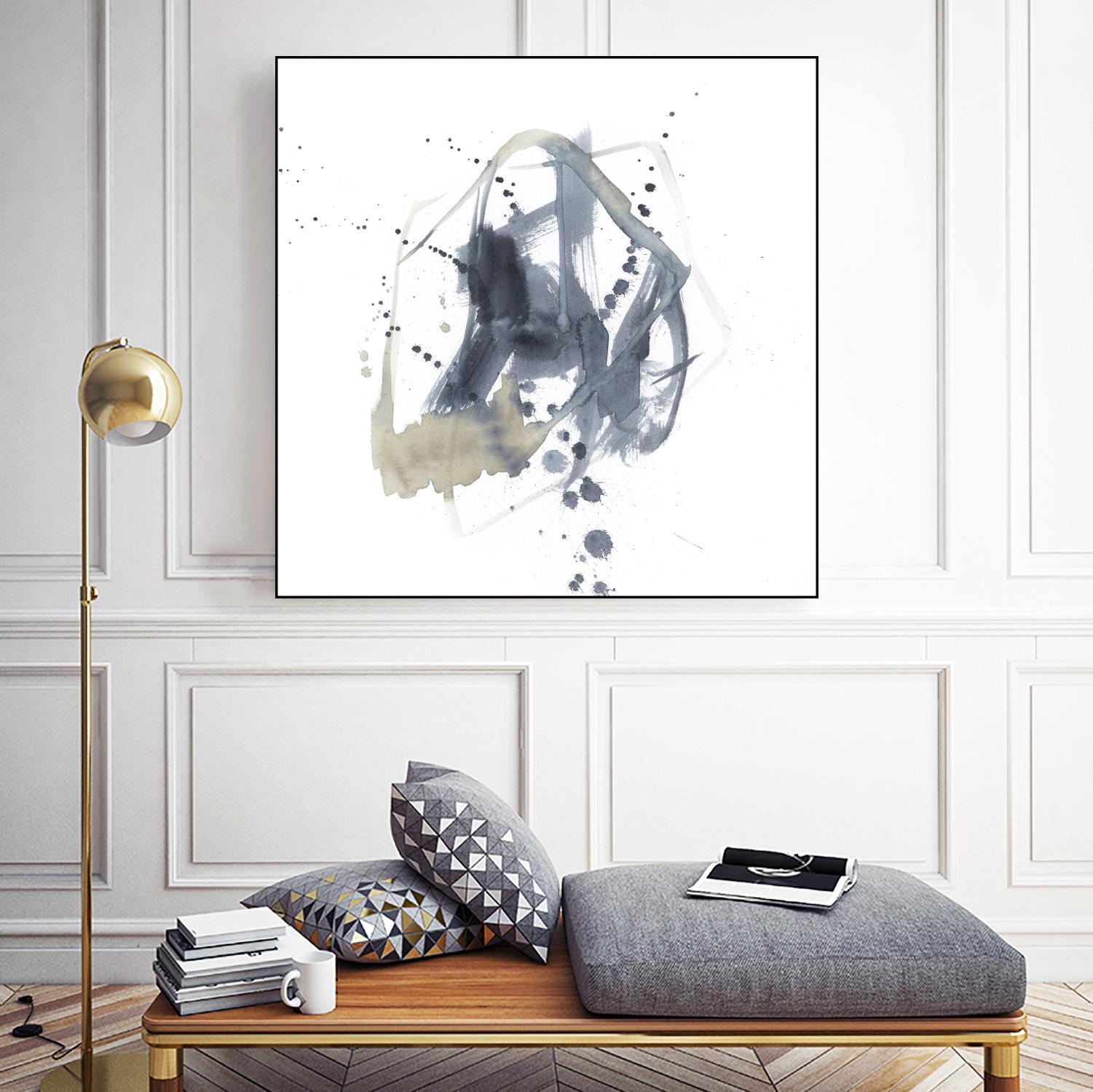 Off Center I by Jennifer Goldberger on GIANT ART - neutral abstract