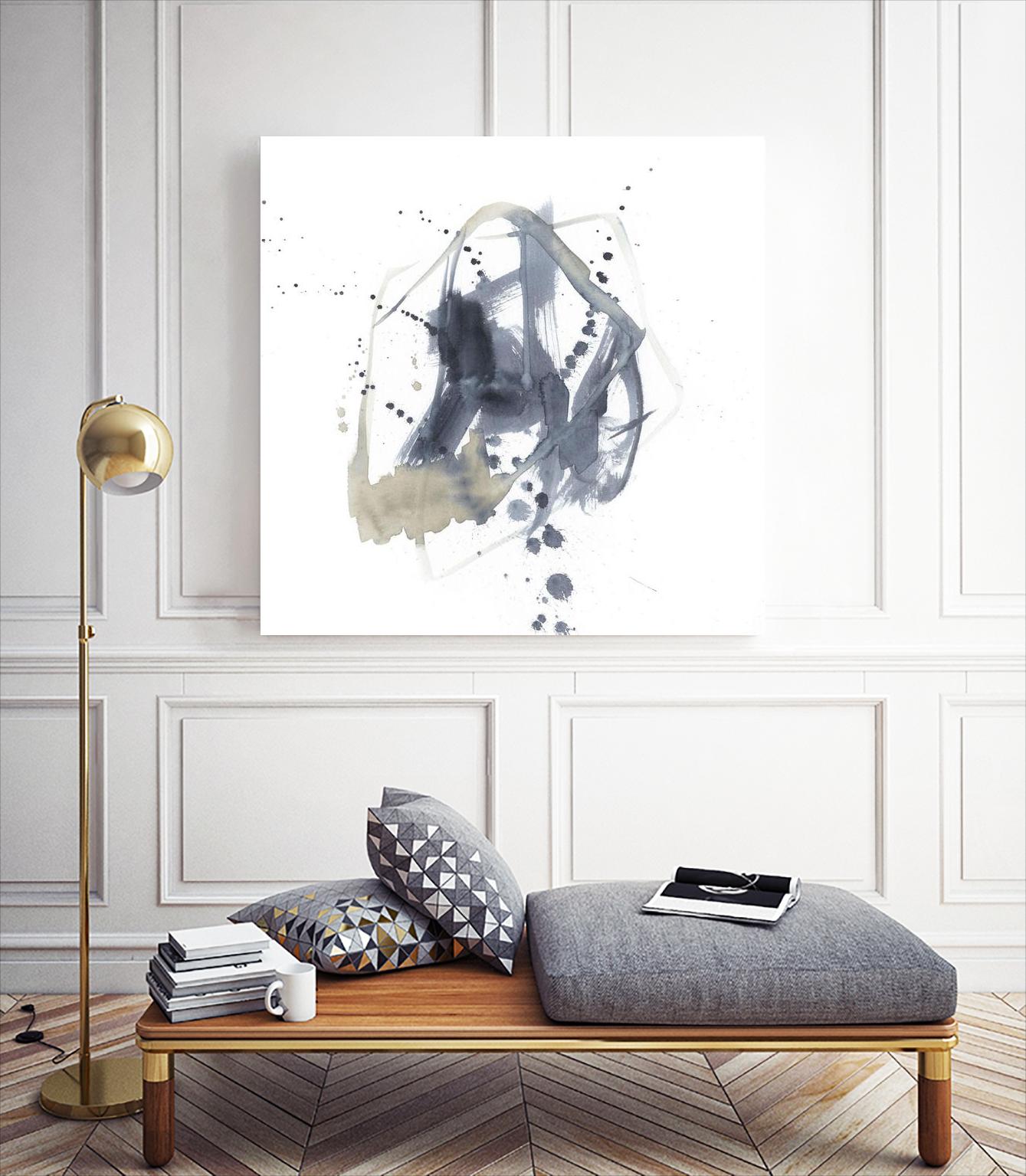 Off Center I by Jennifer Goldberger on GIANT ART - neutral abstract