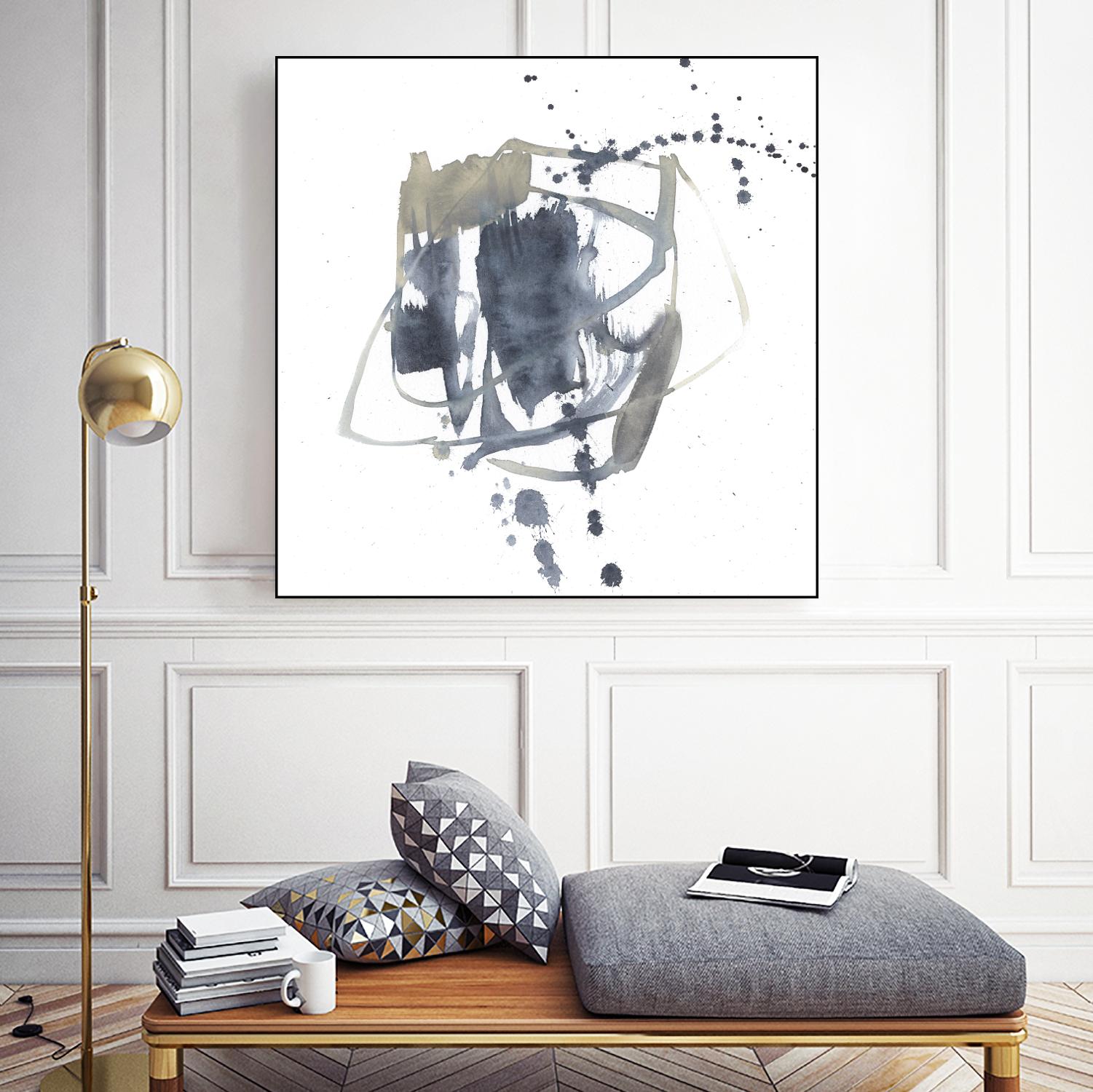 Off Center II by Jennifer Goldberger on GIANT ART - neutral abstract