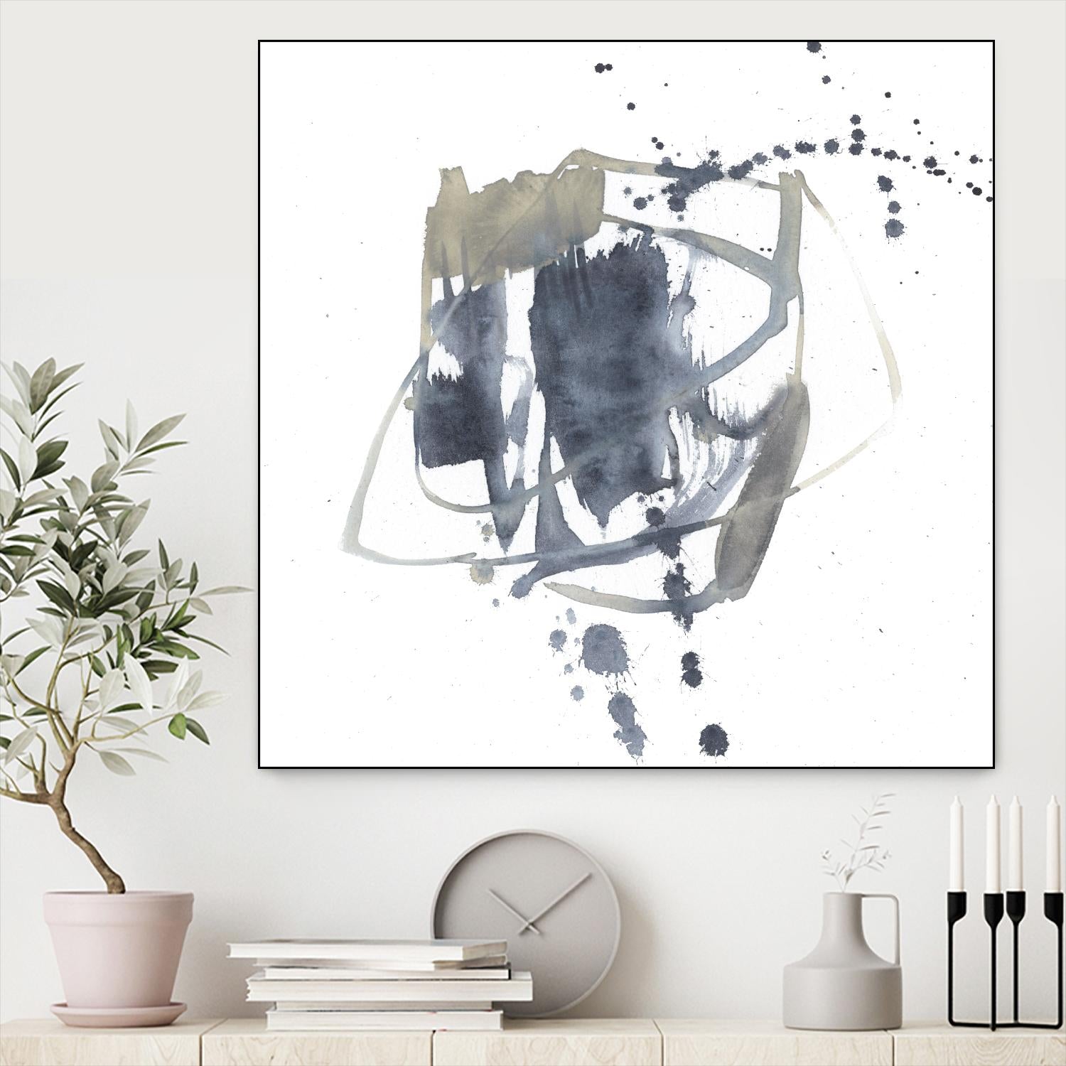 Off Center II by Jennifer Goldberger on GIANT ART - neutral abstract