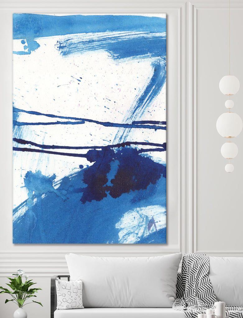 Blue Mystic I par Joyce Combs sur GIANT ART - abstrait bleu