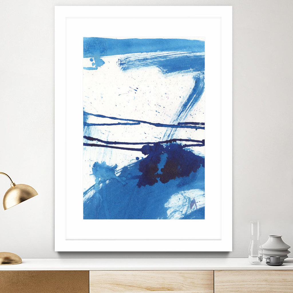 Blue Mystic I par Joyce Combs sur GIANT ART - abstrait bleu