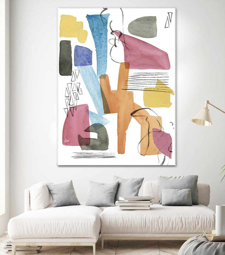 Colors of Sound I by Melissa Wang on GIANT ART - brights abstract