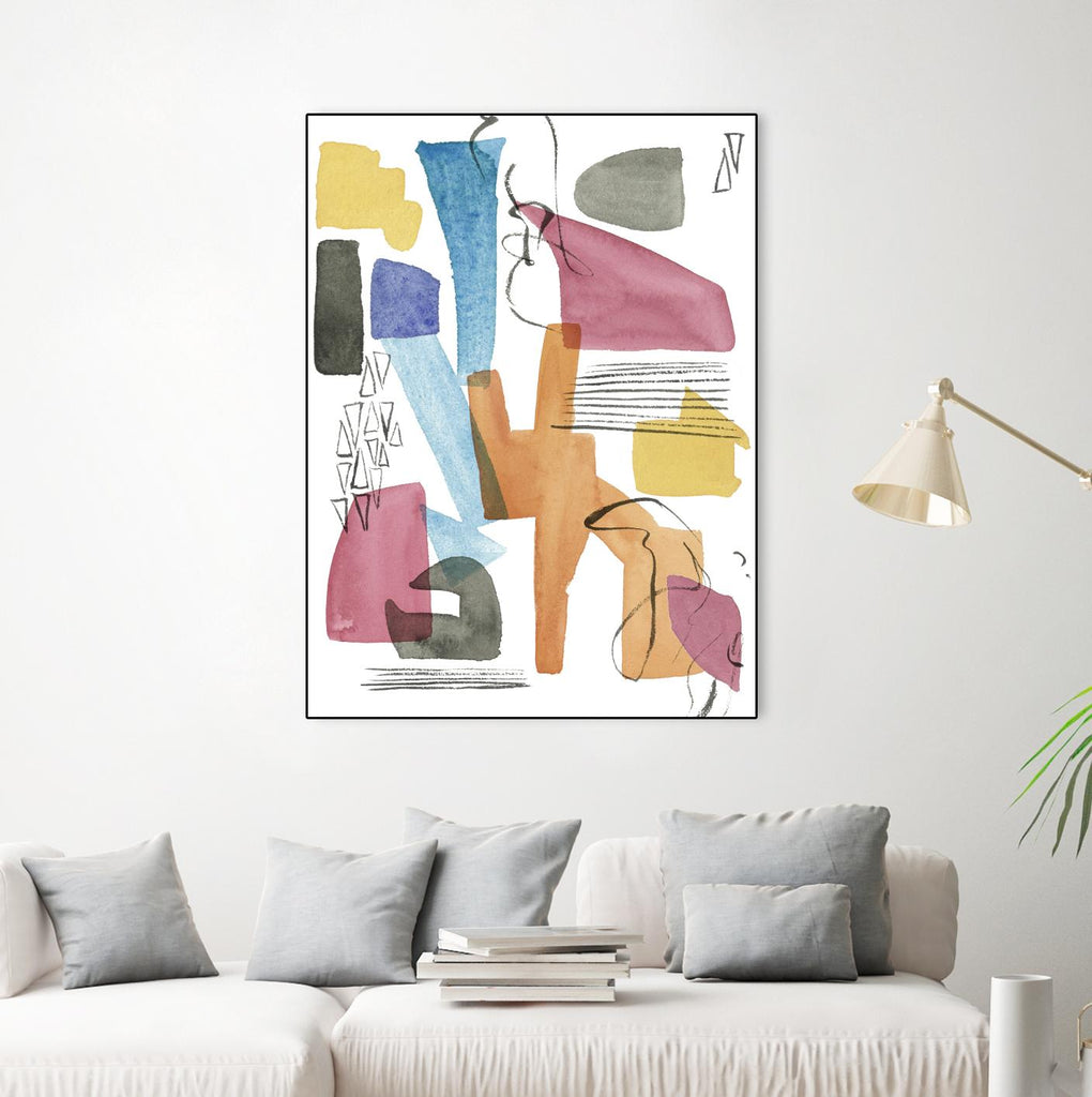 Colors of Sound I by Melissa Wang on GIANT ART - brights abstract