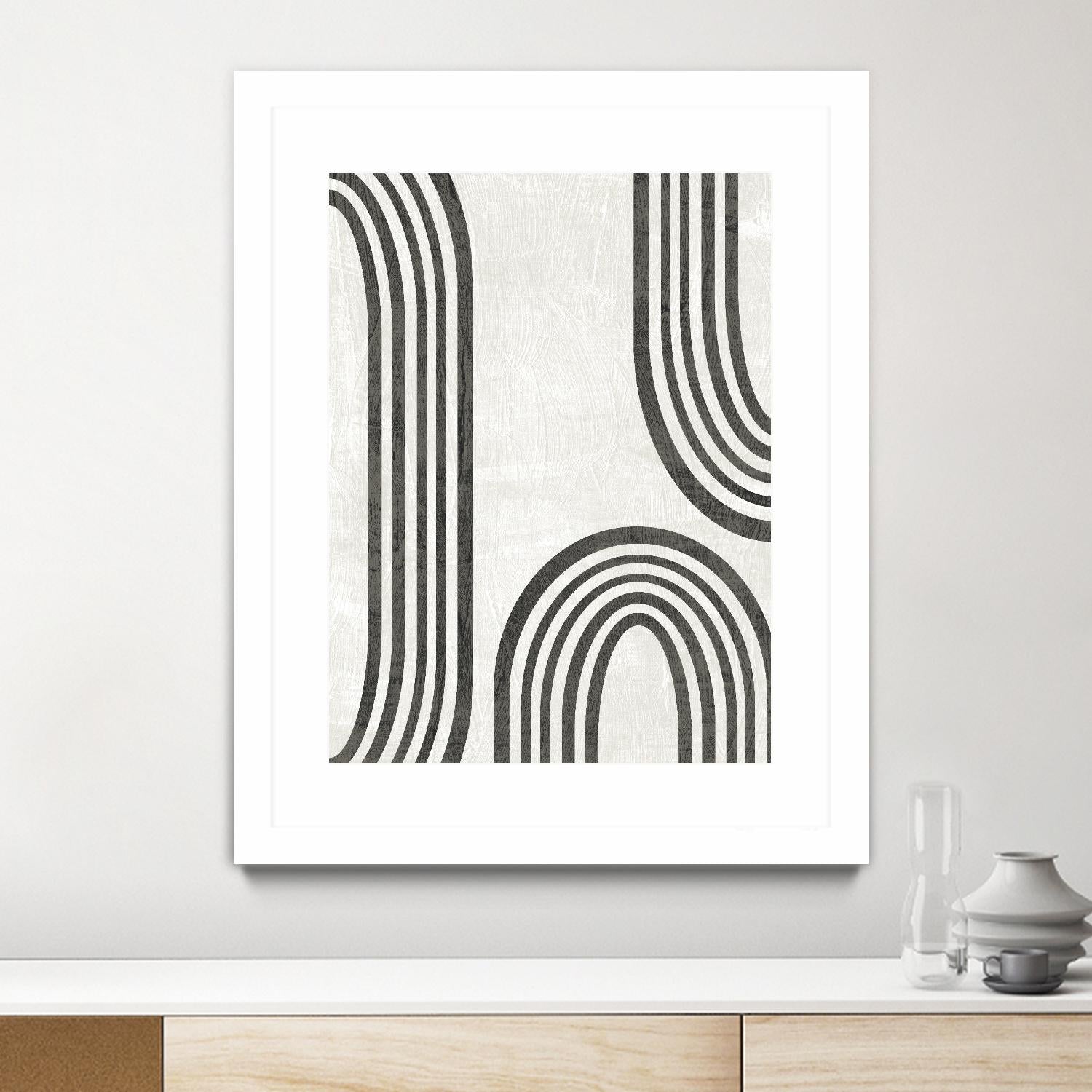 Modern Arc I by June Erica Vess on GIANT ART - neutral abstract