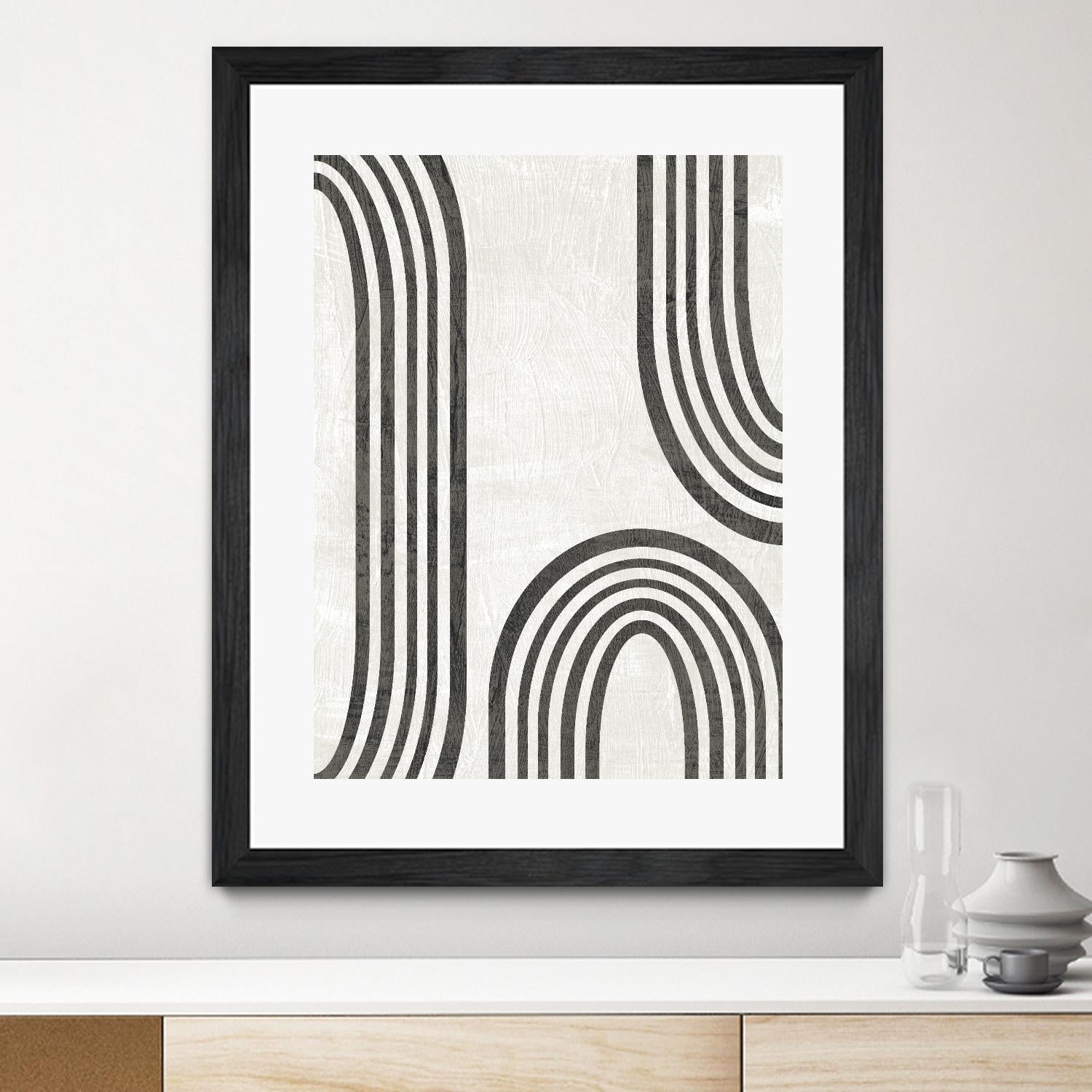 Modern Arc I by June Erica Vess on GIANT ART - neutral abstract