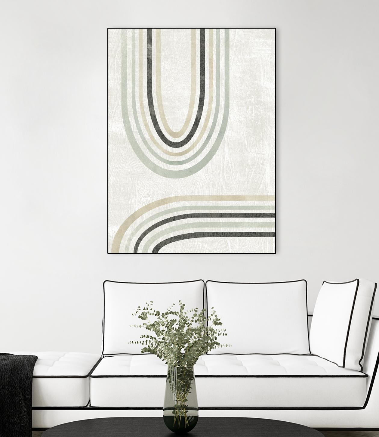 Modern Arc in Color II by June Erica Vess on GIANT ART - neutral abstract