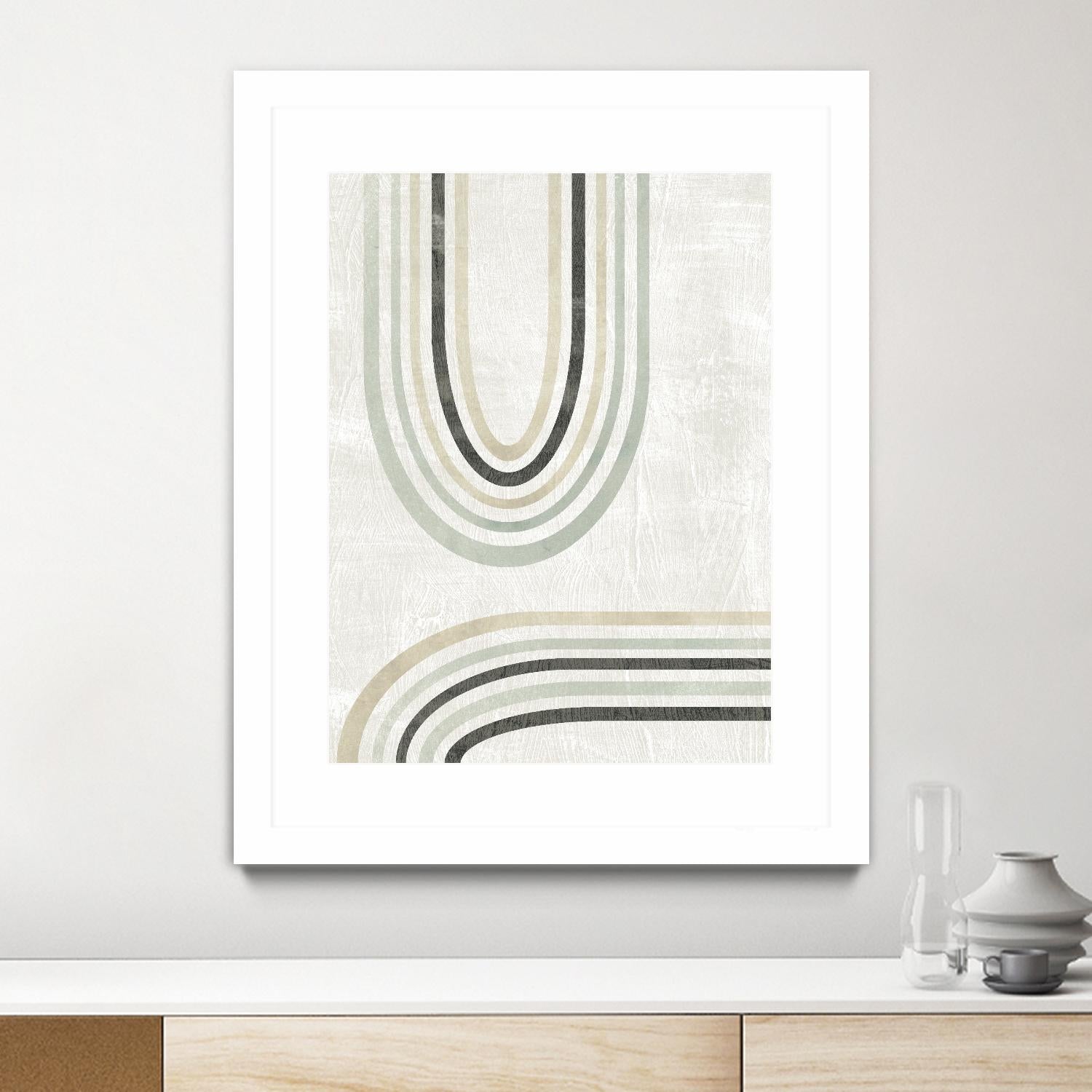 Modern Arc in Color II by June Erica Vess on GIANT ART - neutral abstract