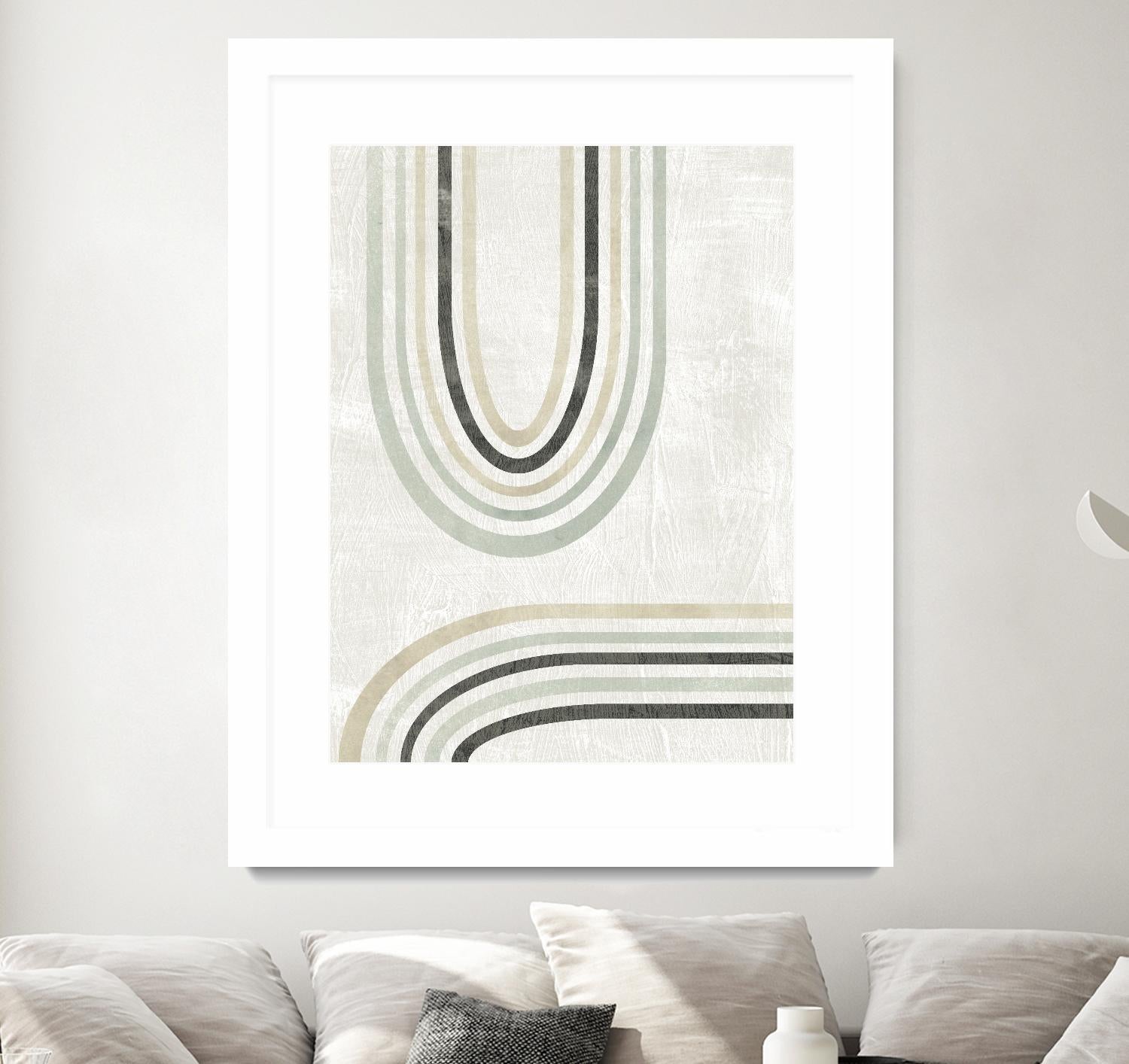 Modern Arc in Color II by June Erica Vess on GIANT ART - neutral abstract