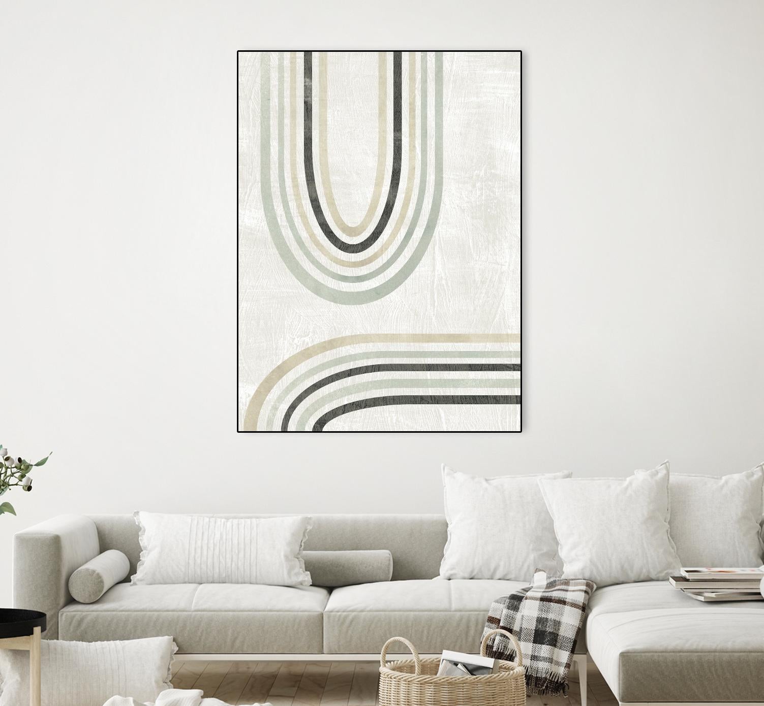 Modern Arc in Color II by June Erica Vess on GIANT ART - neutral abstract