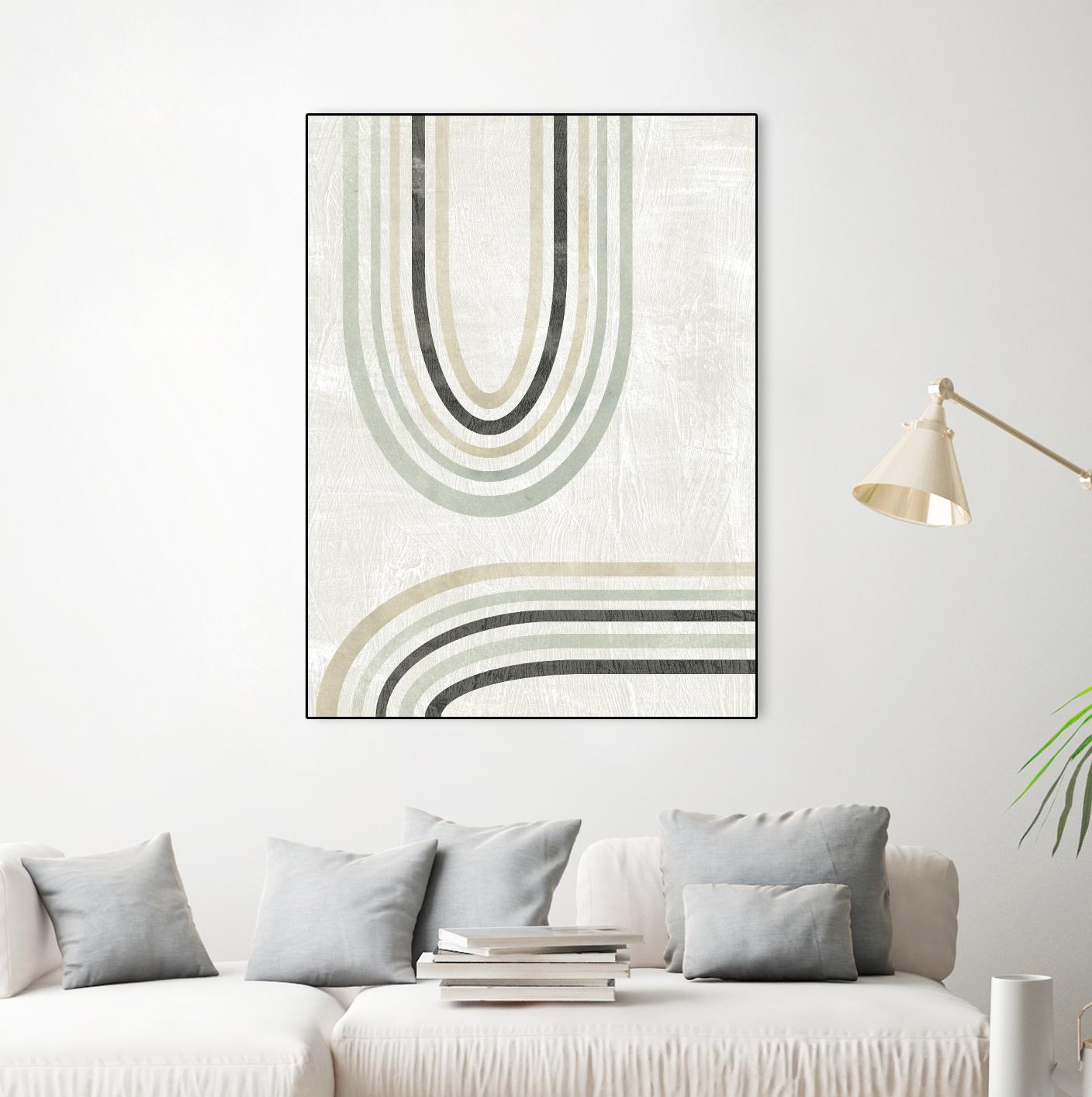 Modern Arc in Color II by June Erica Vess on GIANT ART - neutral abstract