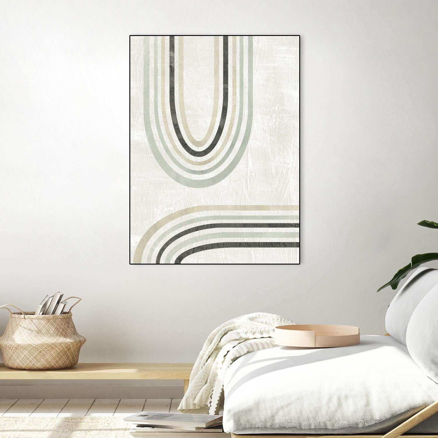 Modern Arc in Color II by June Erica Vess on GIANT ART - neutral abstract