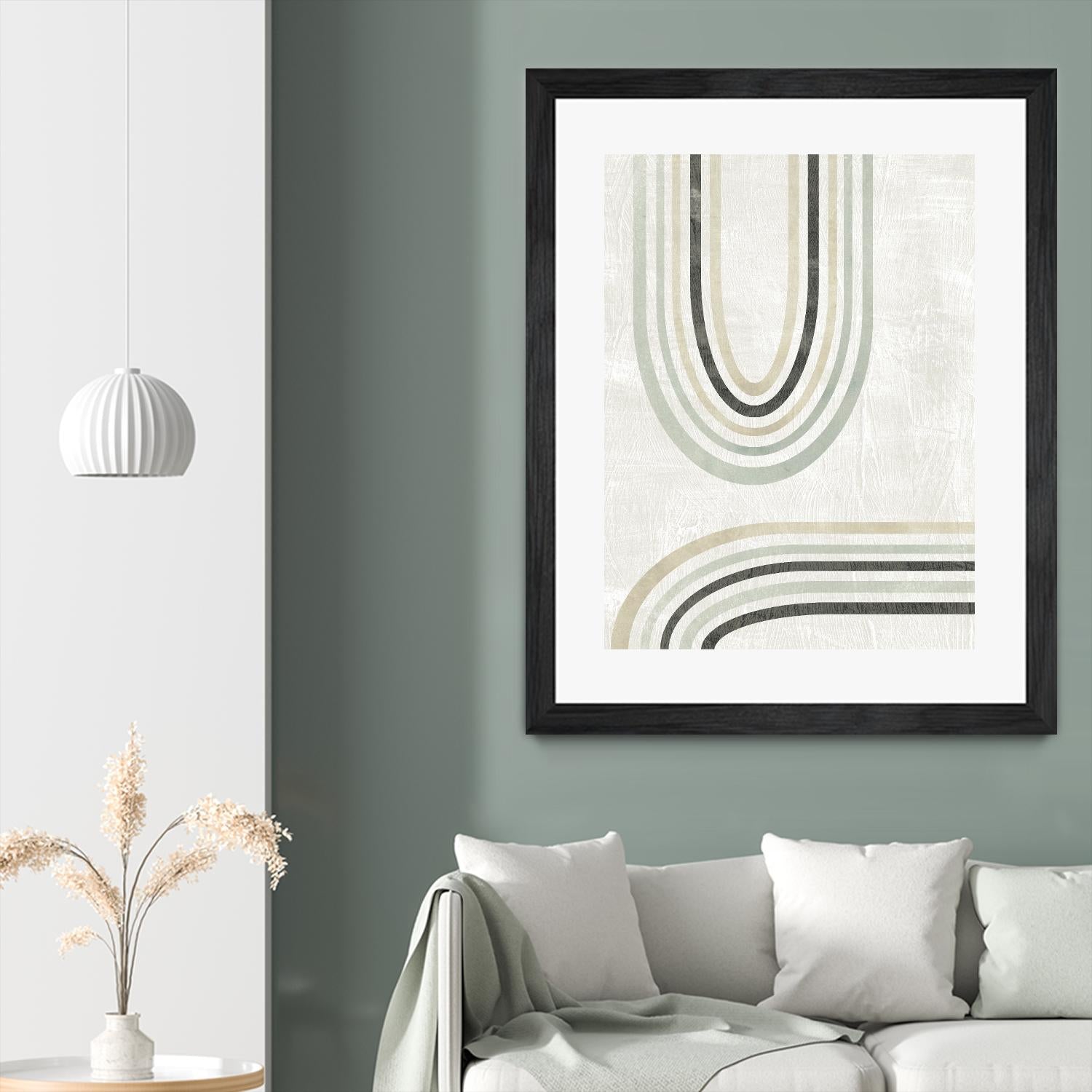 Modern Arc in Color II by June Erica Vess on GIANT ART - neutral abstract