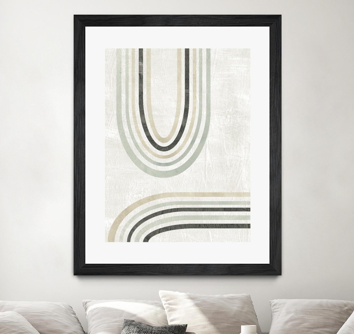 Modern Arc in Color II by June Erica Vess on GIANT ART - neutral abstract