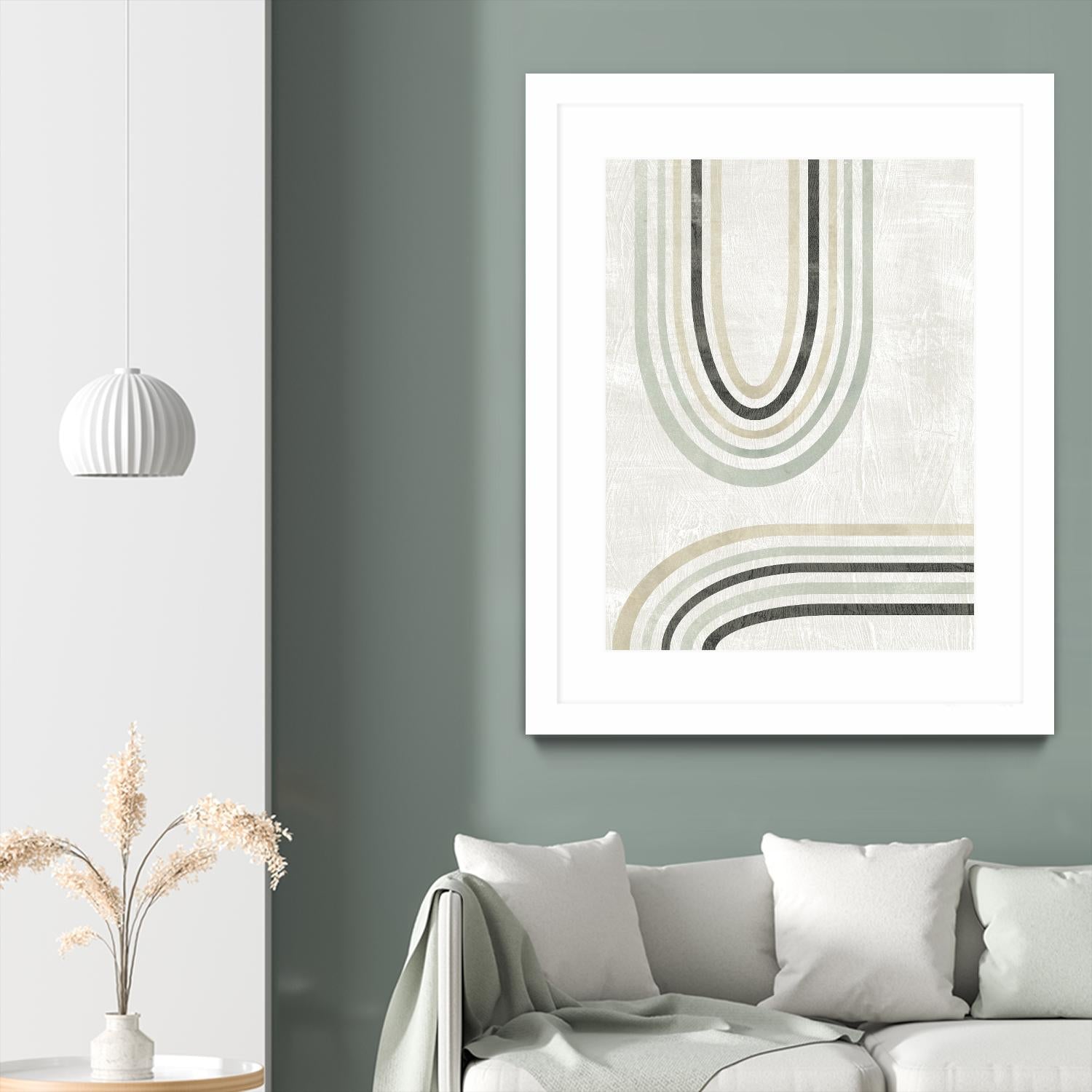 Modern Arc in Color II by June Erica Vess on GIANT ART - neutral abstract