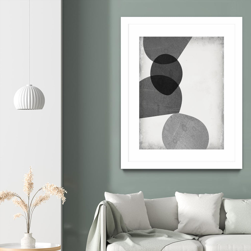 Grey Shapes II by Jennifer Goldberger on GIANT ART - neutral abstract