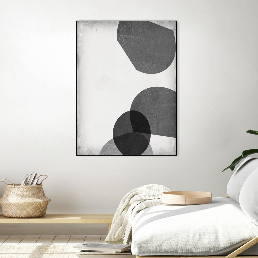 Grey Shapes III by Jennifer Goldberger on GIANT ART - neutral abstract