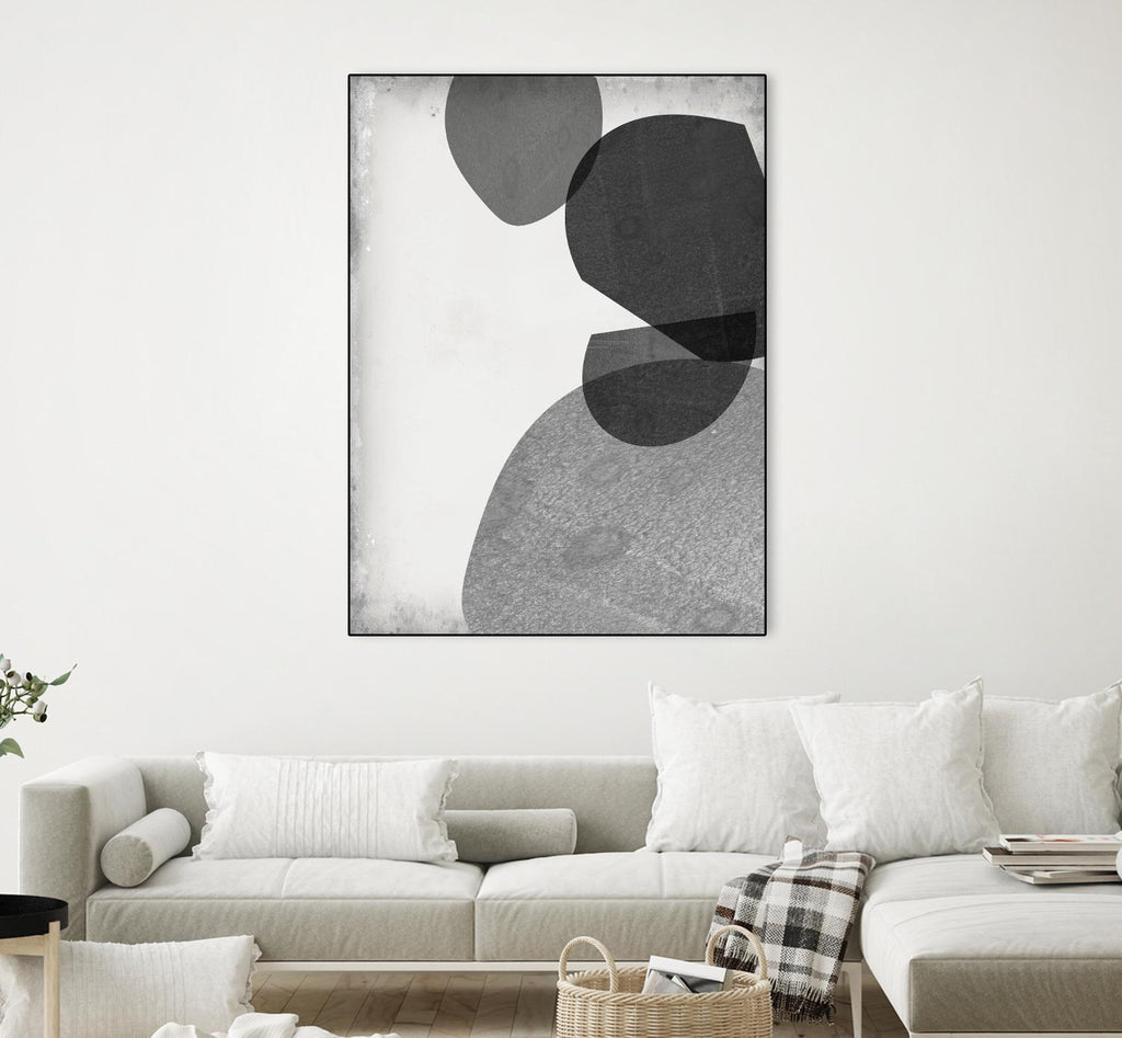 Grey Shapes IV by Jennifer Goldberger on GIANT ART - neutral abstract