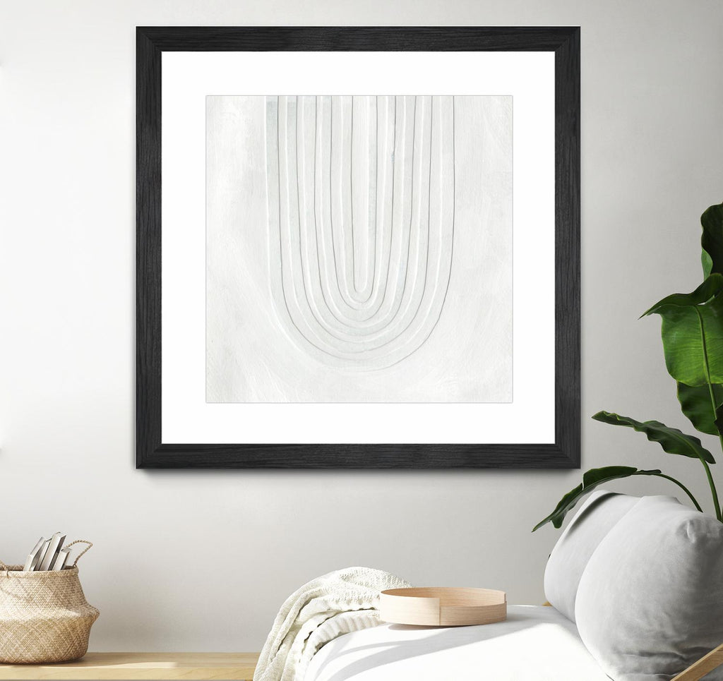 Arcobaleno Bianco IV par Emma Scarvey sur GIANT ART - abstrait neutre