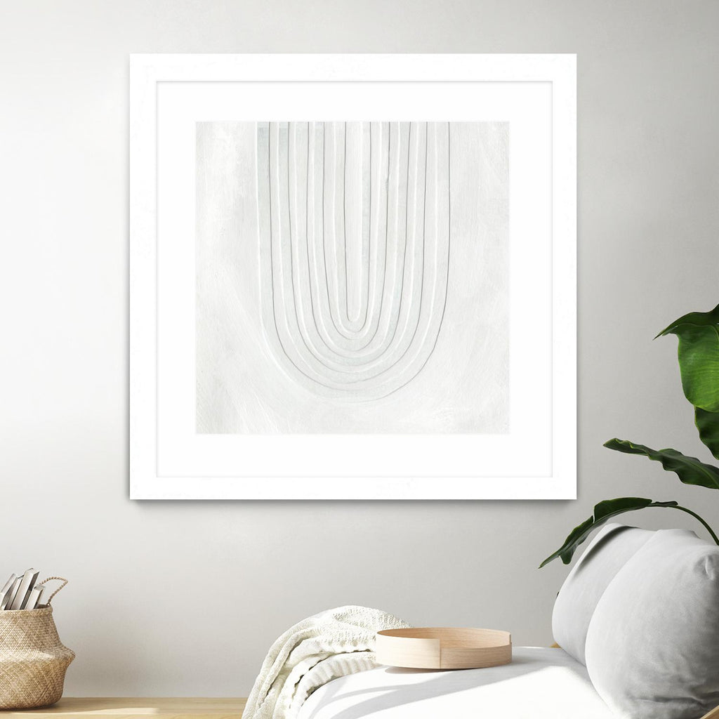 Arcobaleno Bianco IV par Emma Scarvey sur GIANT ART - abstrait neutre
