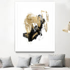 Black & Gold Splash I by Jennifer Goldberger on GIANT ART - metallics abstract