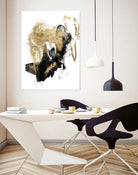 Black & Gold Splash I by Jennifer Goldberger on GIANT ART - metallics abstract