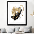 Black & Gold Splash I by Jennifer Goldberger on GIANT ART - metallics abstract