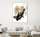 Black & Gold Splash I by Jennifer Goldberger on GIANT ART - metallics abstract