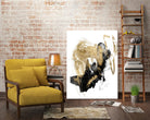 Black & Gold Splash I by Jennifer Goldberger on GIANT ART - metallics abstract
