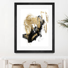 Black & Gold Splash I by Jennifer Goldberger on GIANT ART - metallics abstract