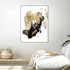 Black & Gold Splash I by Jennifer Goldberger on GIANT ART - metallics abstract