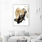 Black & Gold Splash I by Jennifer Goldberger on GIANT ART - metallics abstract