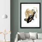 Black & Gold Splash I by Jennifer Goldberger on GIANT ART - metallics abstract
