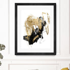 Black & Gold Splash I by Jennifer Goldberger on GIANT ART - metallics abstract