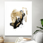 Black & Gold Splash I by Jennifer Goldberger on GIANT ART - metallics abstract