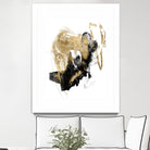 Black & Gold Splash I by Jennifer Goldberger on GIANT ART - metallics abstract