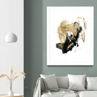 Black & Gold Splash I by Jennifer Goldberger on GIANT ART - metallics abstract