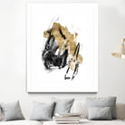 Black & Gold Splash IV by Jennifer Goldberger on GIANT ART - metallics abstract