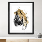 Black & Gold Splash IV by Jennifer Goldberger on GIANT ART - metallics abstract