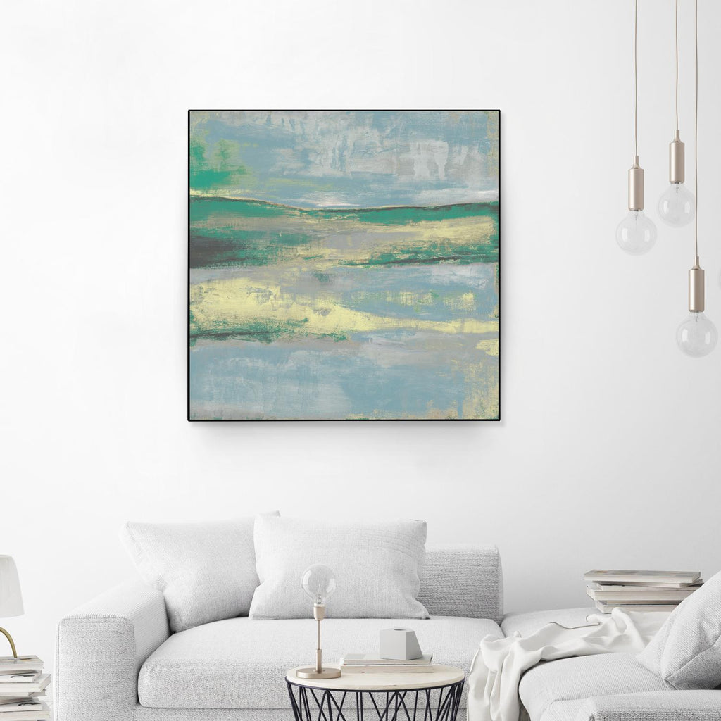 Cool Horizon II de Jennifer Goldberger sur GIANT ART - scène de mer verte