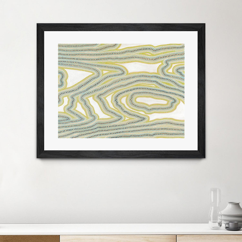 River Trail de Nikki Galapon sur GIANT ART - abstrait jaune