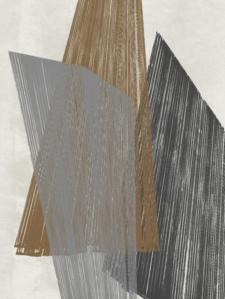 Triangle Stripes I de Jennifer Goldberger sur GIANT ART - abstrait brun