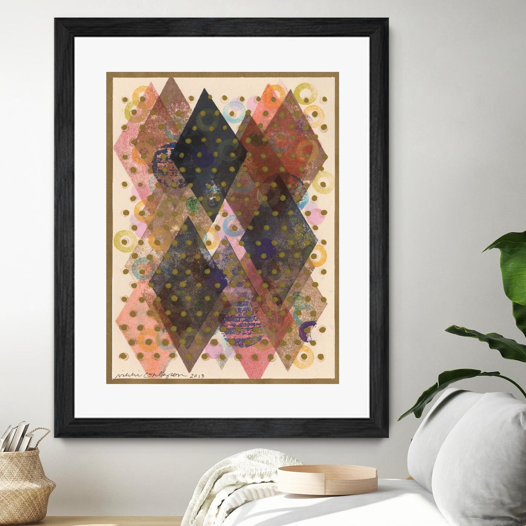 Inked Triangles I by Nikki Galapon on GIANT ART - brown abstract
