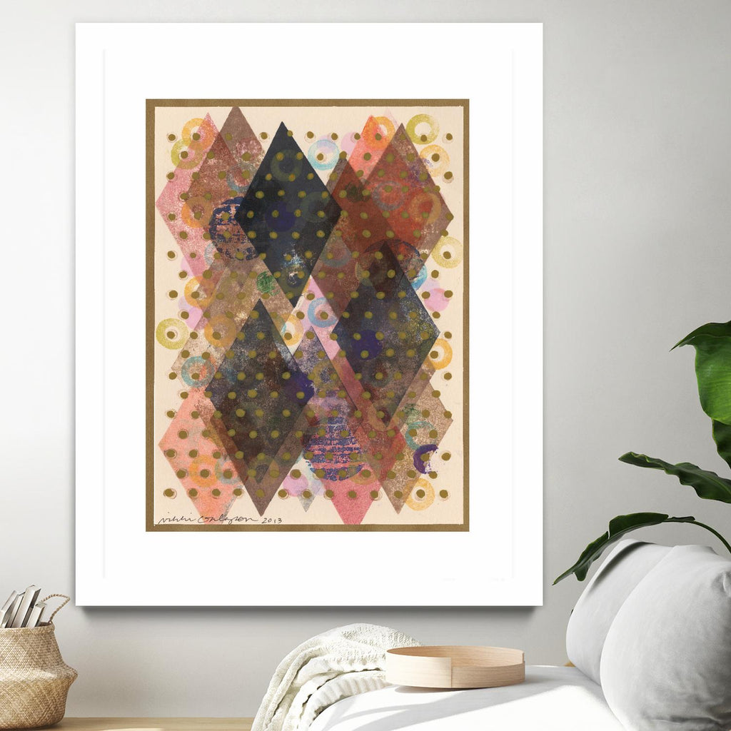 Inked Triangles I by Nikki Galapon on GIANT ART - brown abstract