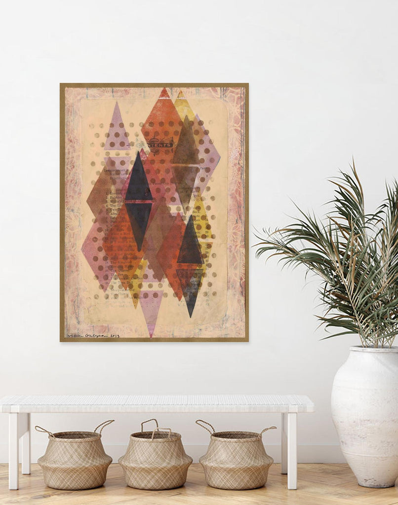 Inked Triangles II by Nikki Galapon on GIANT ART - brown abstract
